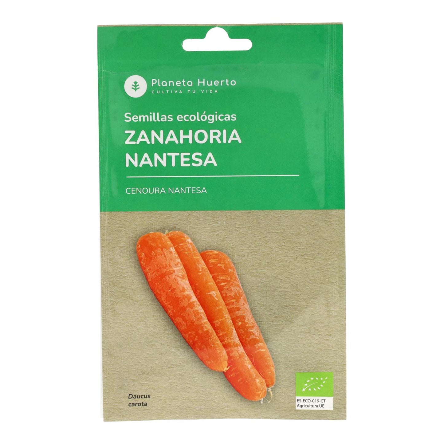 Ekologiczne nasiona marchwi Nantesa Planeta Huerto
