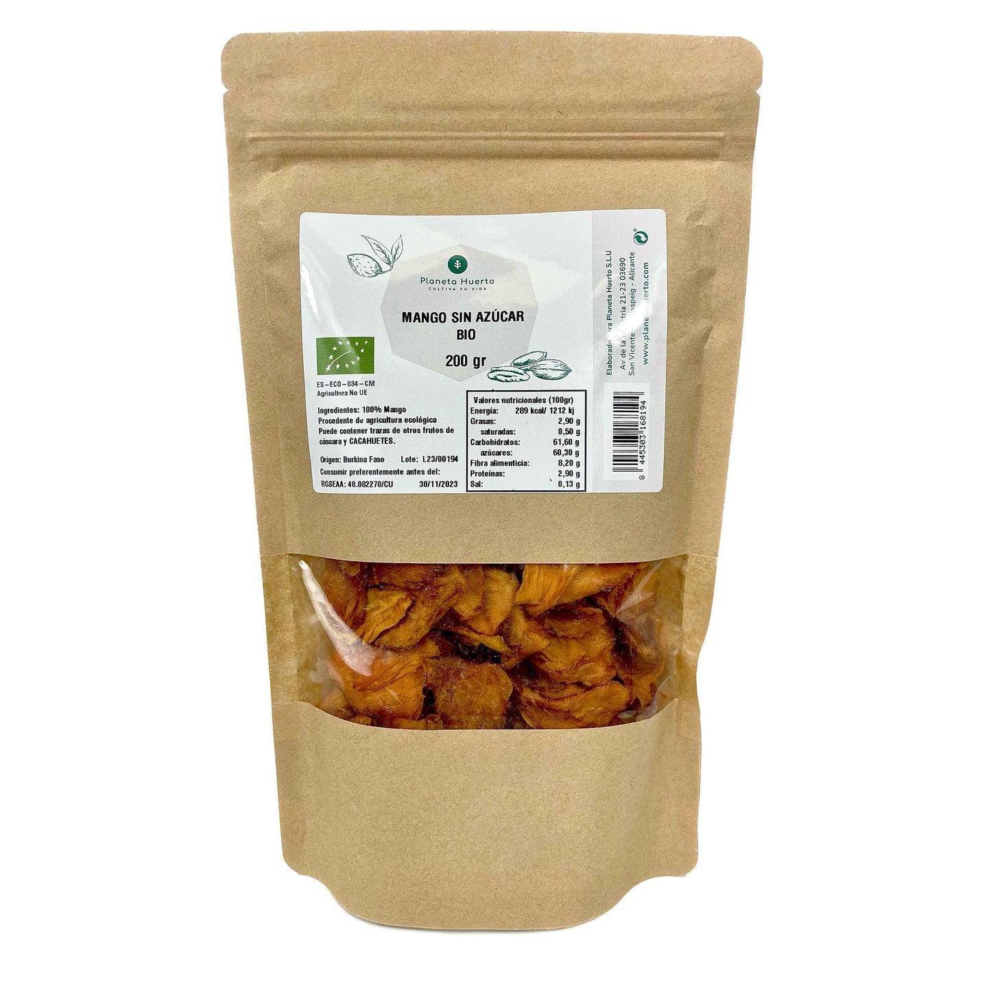 Ongezoete mangoreepjes ECO Planeta Huerto 200 g