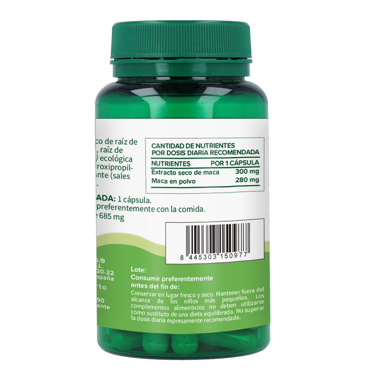 Andean Maca 1500 mg Planeta Huerto 30 vegetariska kapslar