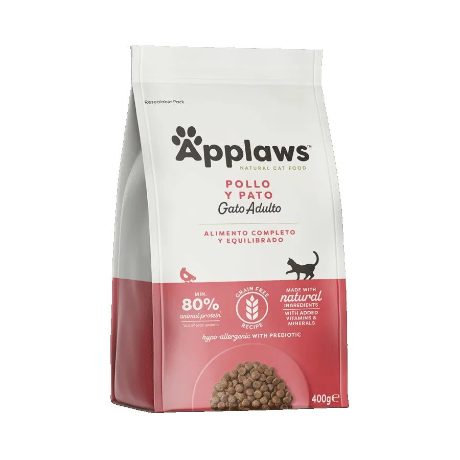 Applaws Cat Dry Adult Huhn und Ente 400 g Natürliches getreidefreies Katzenfutter