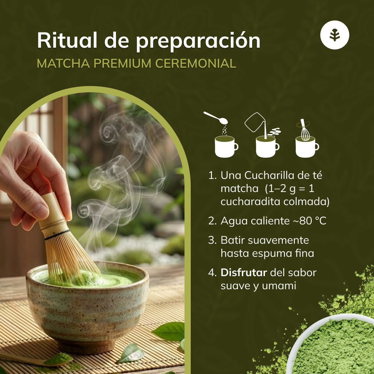 Thé Matcha Grade Cérémonial Premium Planeta Huerto 200 g