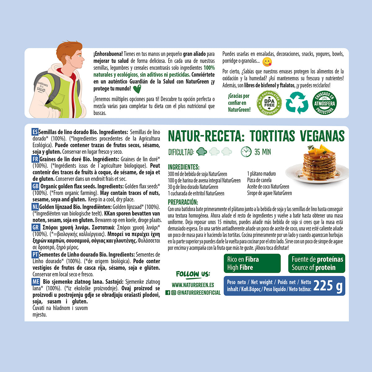 Bio-Leinsamen Gold Naturgreen 250 g