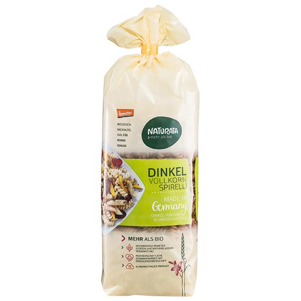 Spirale pełnoziarniste z orkiszu Demeter Naturata 500 g