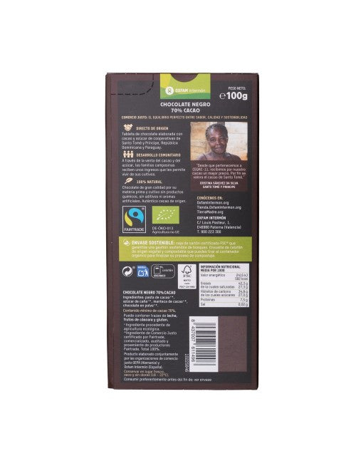 Pure chocoladereep 70% Bio Tierra Madre 100 g