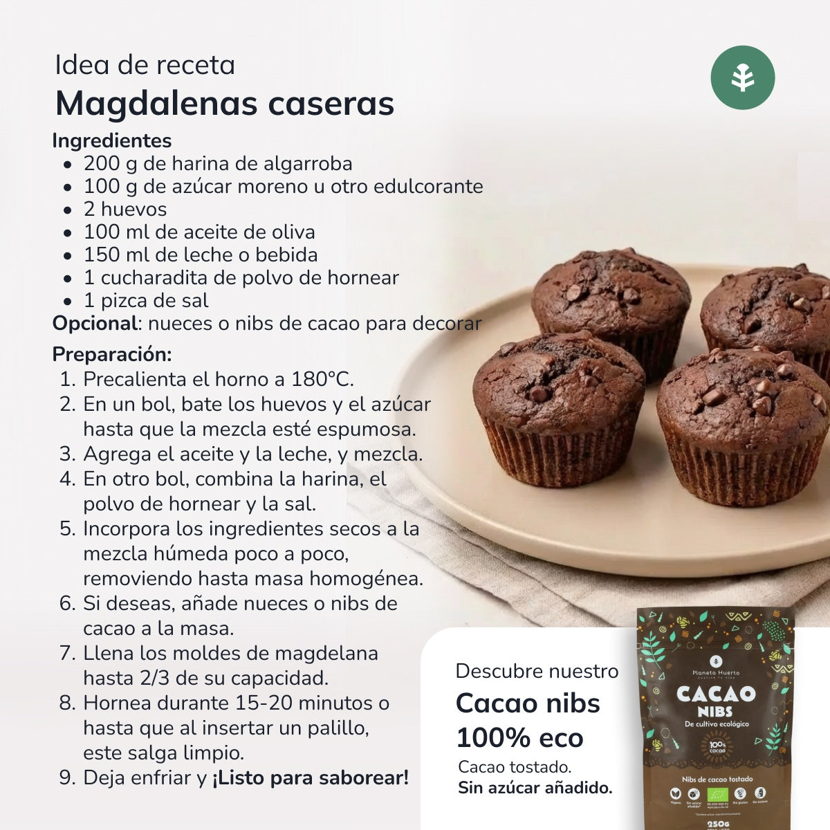 Johannesbroodmeel Eco Planeta Huerto 800 g