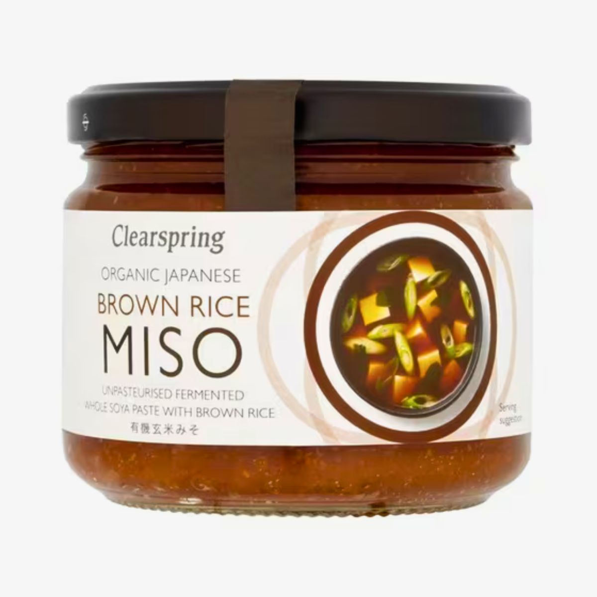 Bio-Miso aus unpasteurisiertem Vollkornreis Clearspring 300 g