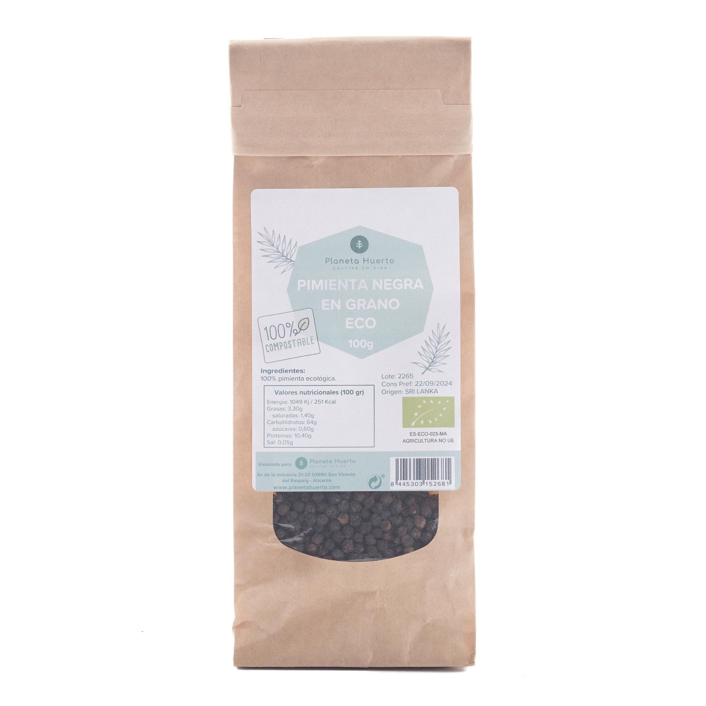 Ziarna pieprzu czarnego ECO Planeta Huerto 100 g