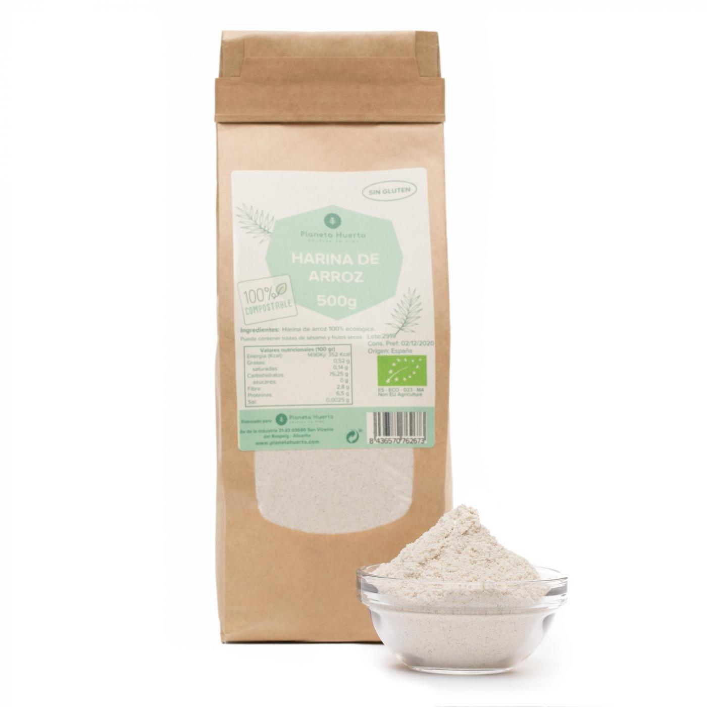 Gluten Free Brown Rice Flour ECO Planeta Huerto 500 g