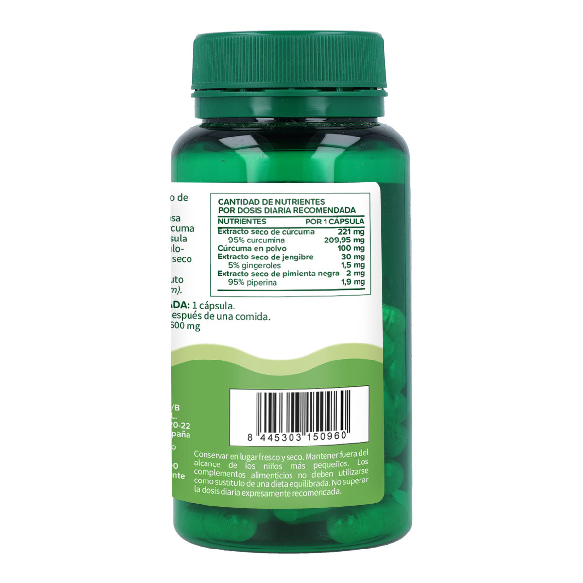 Curcumin forte turmeric with black pepper Planeta Huerto 60 vegetable capsules