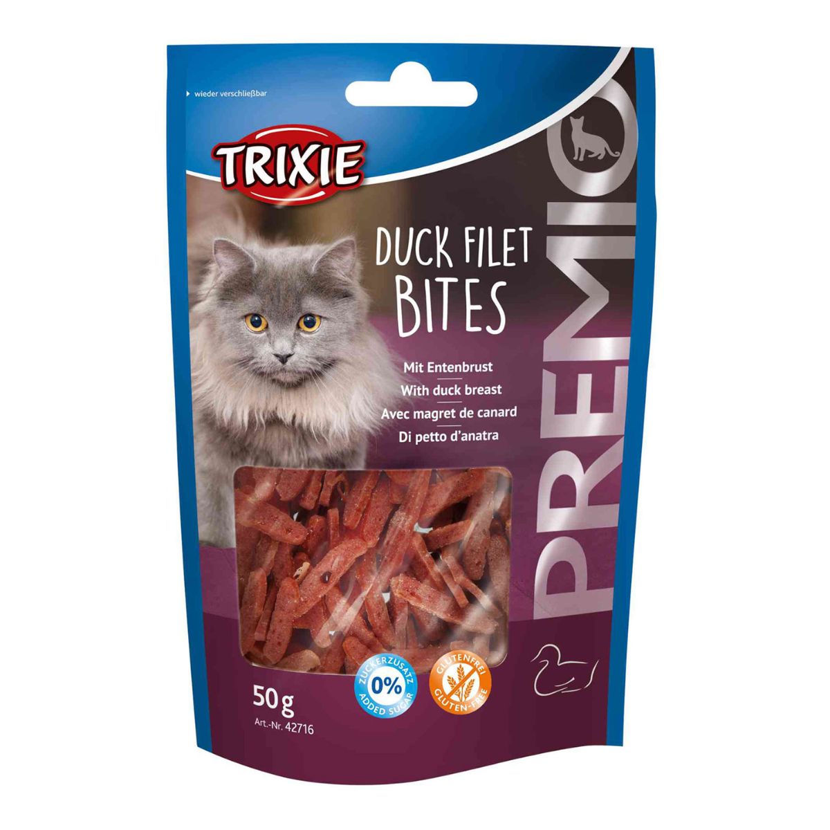 Snack PREMIO Duck Filet Bites, Anatra, 50 g