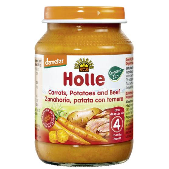ECO-potje met wortel, aardappel en rundvlees +4 maanden Holle 190 g