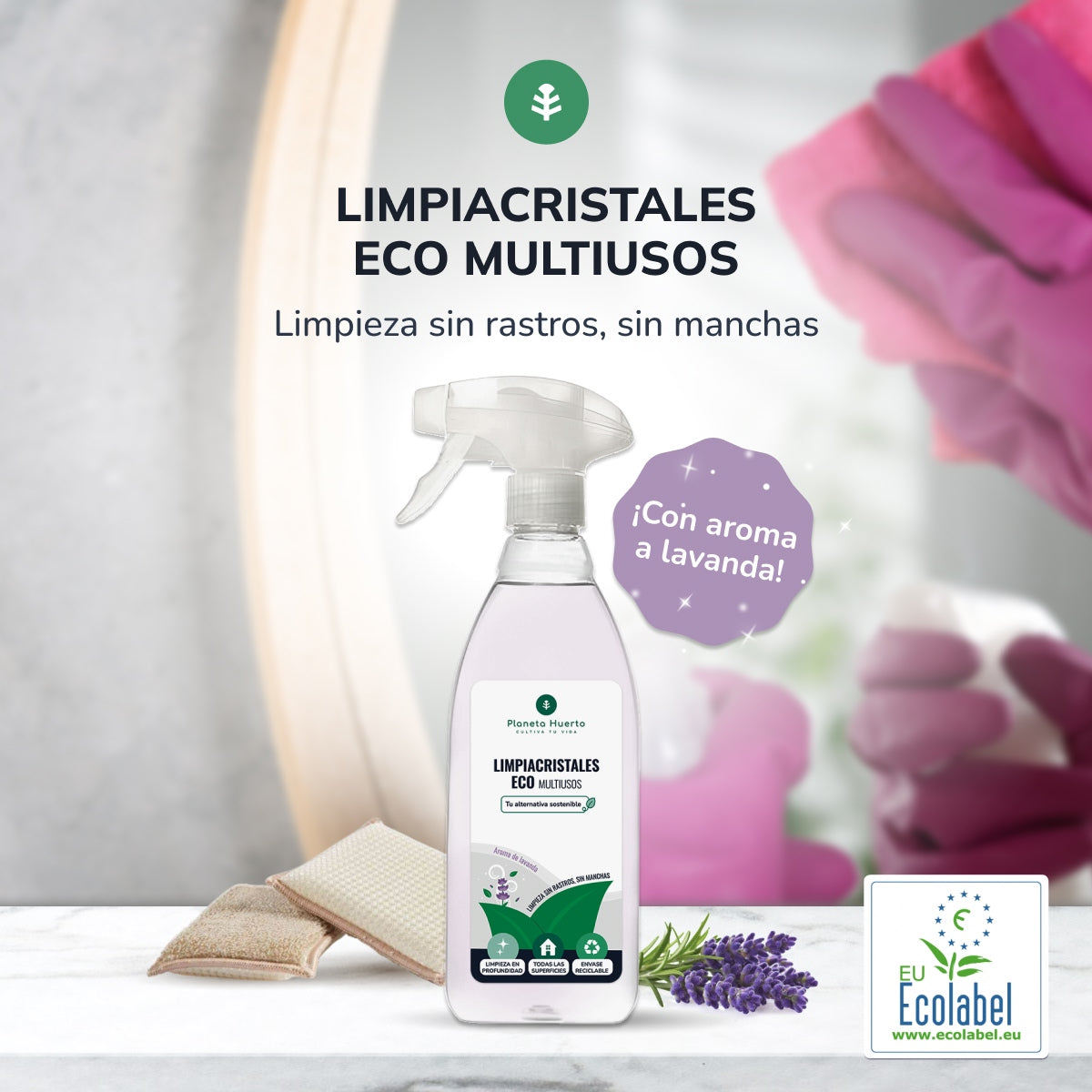 Eco Planeta Huerto 750ml Detergente per vetri e multiuso