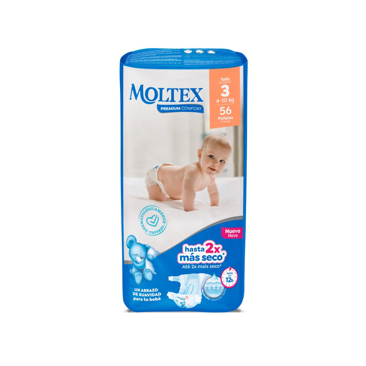 Windeln Moltex Premium Comfort T3 (4-10 kg) 56 Stück
