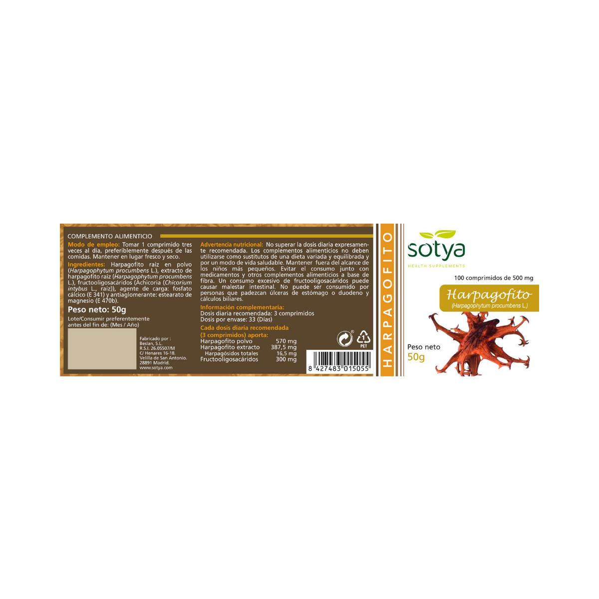 Harpagophytum Sotya 100 Tabletten