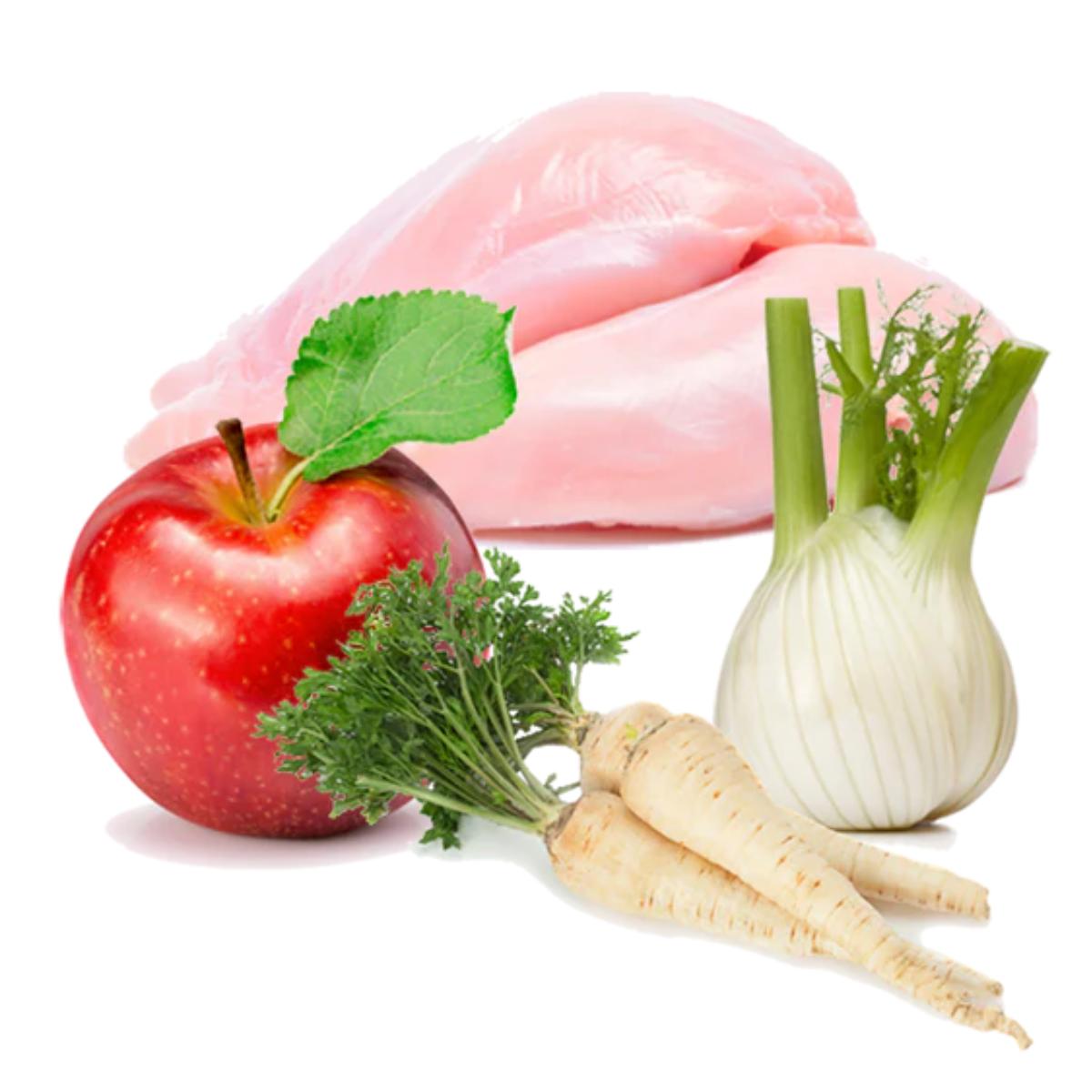 Nourriture humide Barf pour chiens Festín de poulet BIO Puromenu 800 g