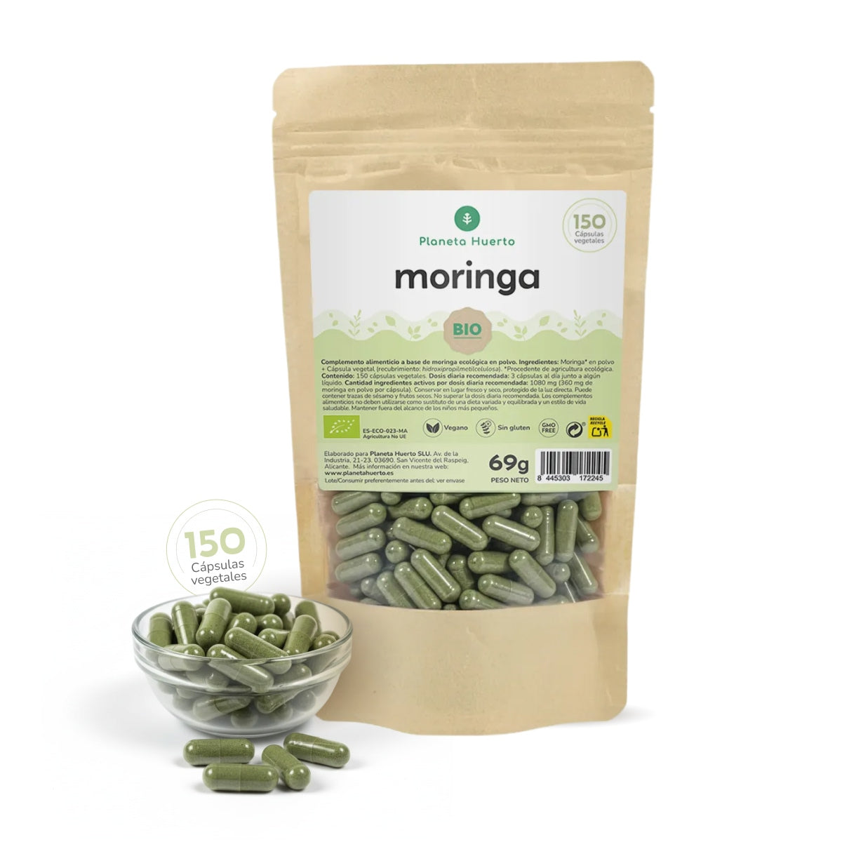 Organiczna Moringa Planet Garden 150 kapsułek