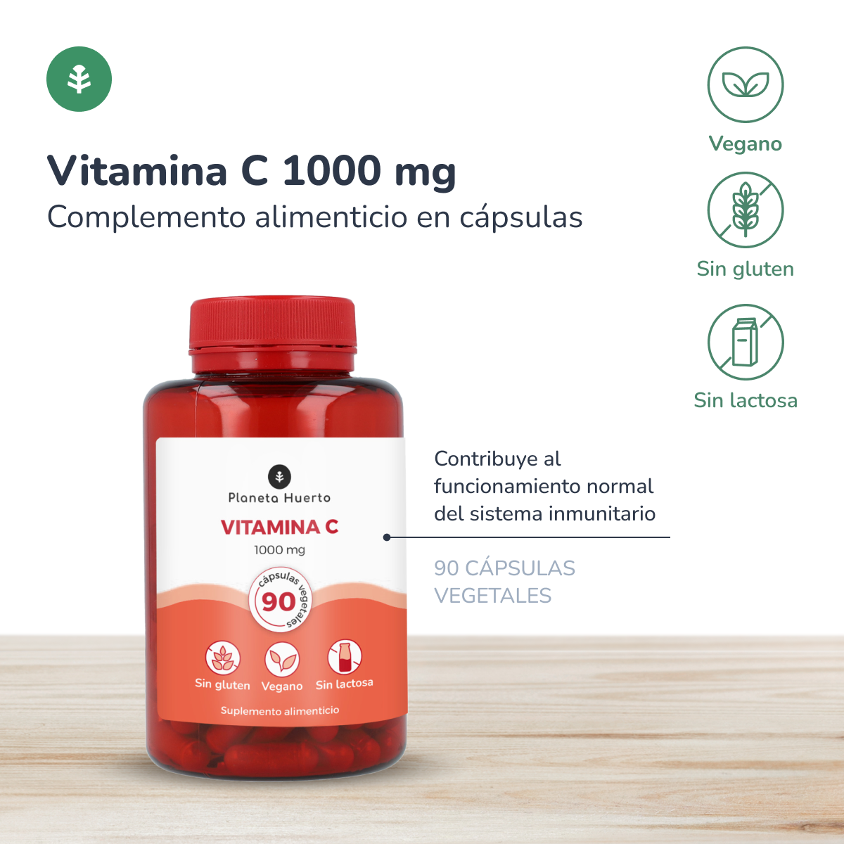 Vitamine C 1000 mg Planeta Huerto 90 gélules végétales