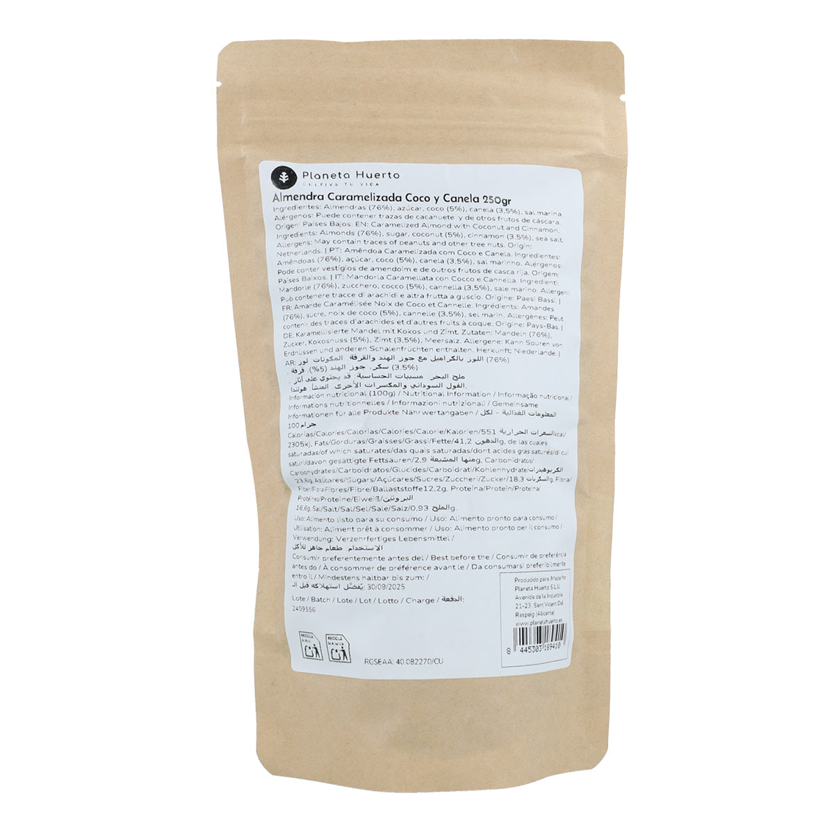 Migdały z kokosem i cynamonem Planeta Huerto 250gr