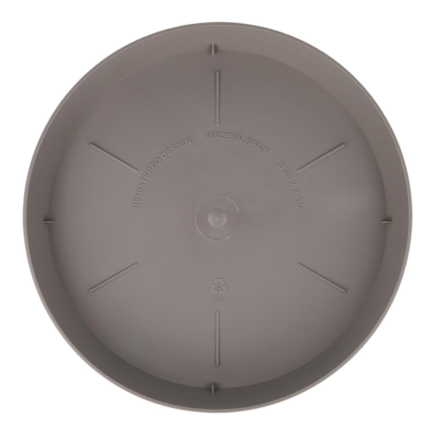 Soucoupe pour pot de fleurs Tes couleur taupe D 14 x 2