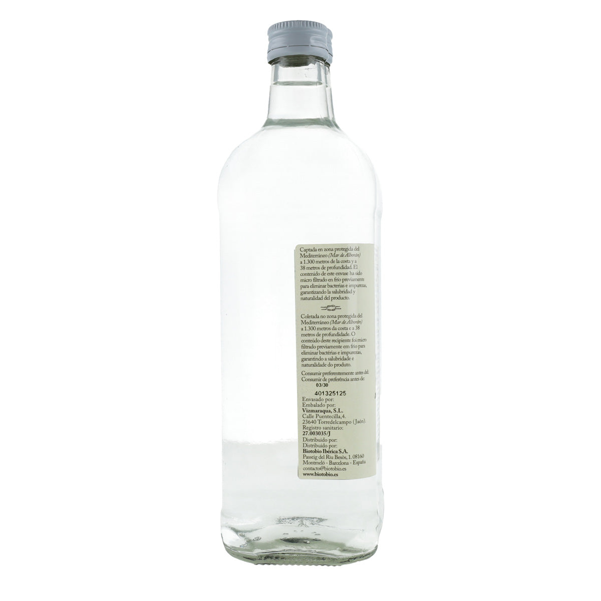 Zeewater in glazen fles La Finestra Sul Cielo 1 liter