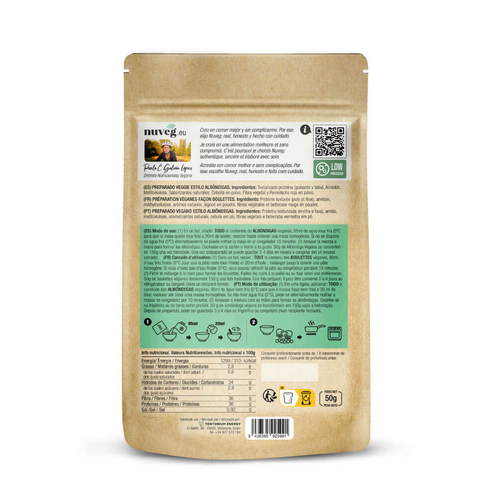 Boulettes végétaliennes Nuveg 100 g