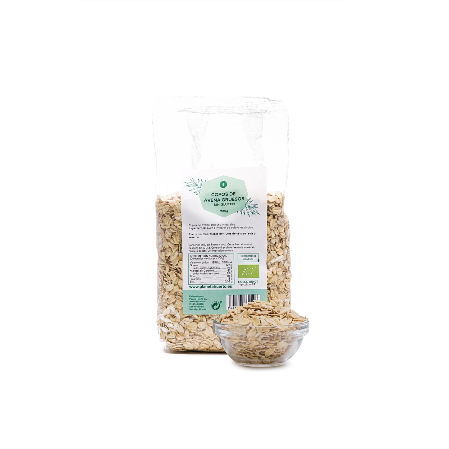 Grobe Haferflocken Glutenfrei ECO Planeta Huerto 500 g