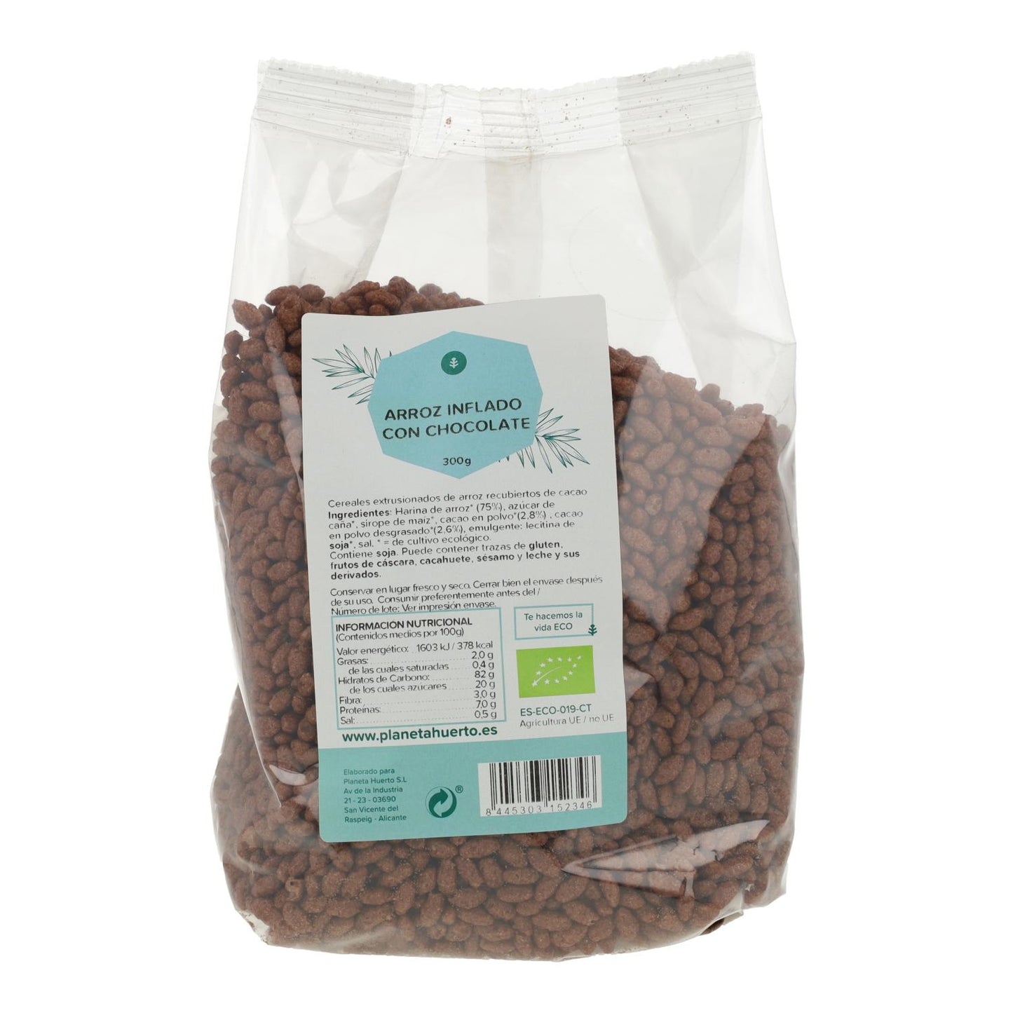 Schokoladen-Puffreis ECO Planeta Huerto 300 g
