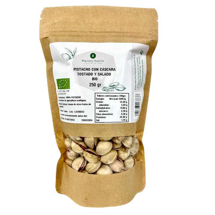 Pistacchi in guscio tostati e salati ECO Planeta Huerto 250 g