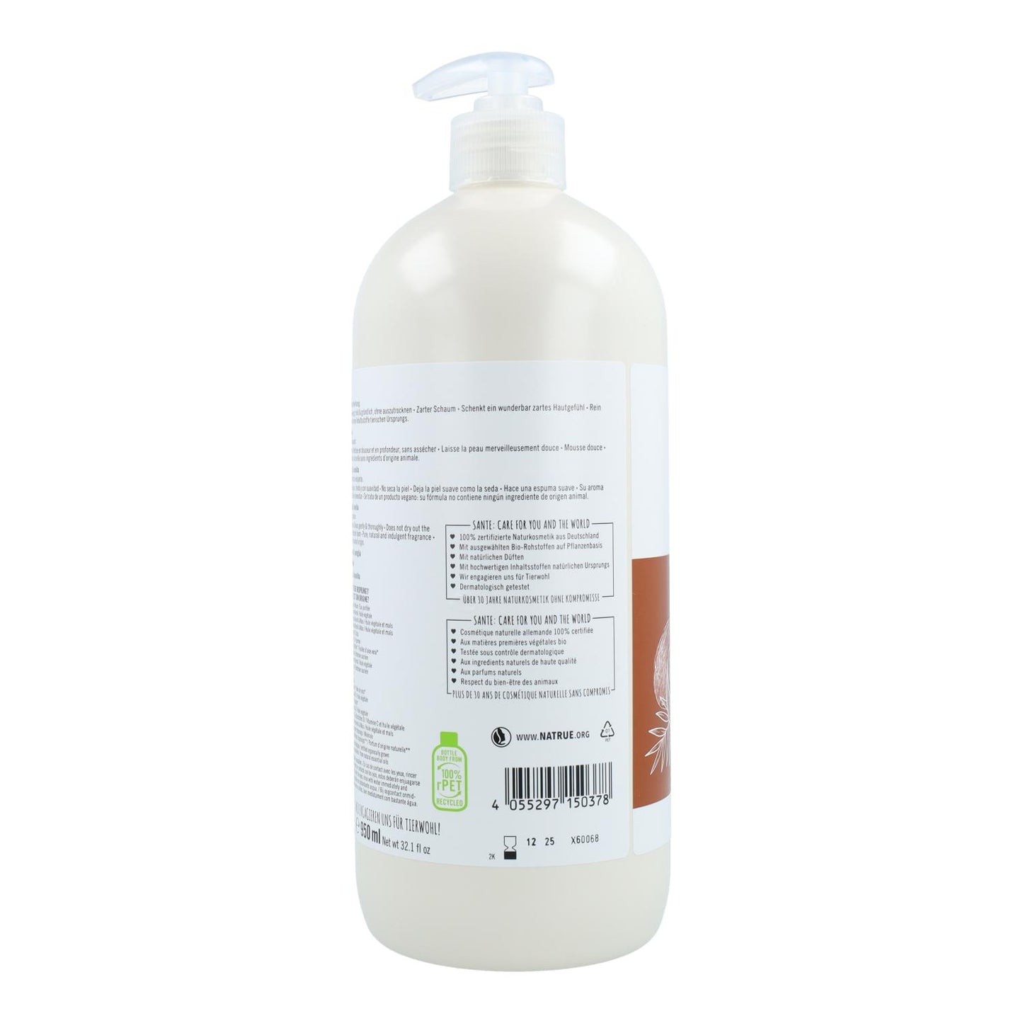 Gel doccia biologico al cocco e vaniglia Sante 950 ml