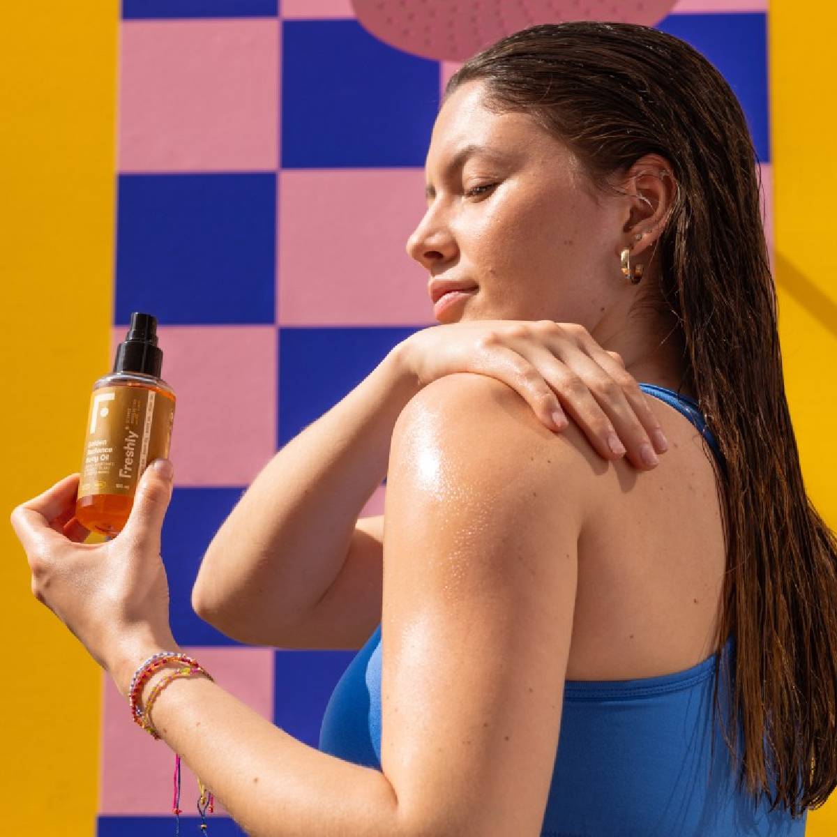 Confezione da 2 oli corpo Golden Radiance Freshly 200 ml