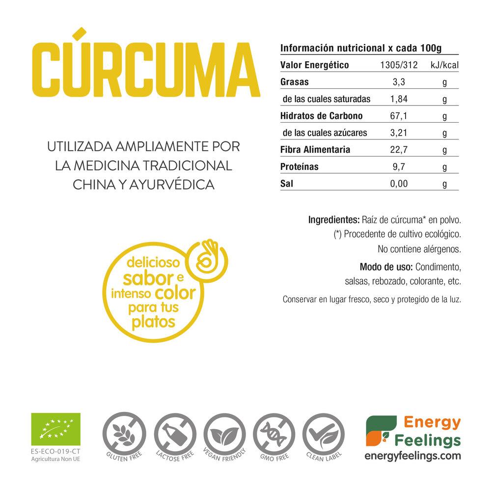 Organic Turmeric Powder, Energy Feelings, 1 kg