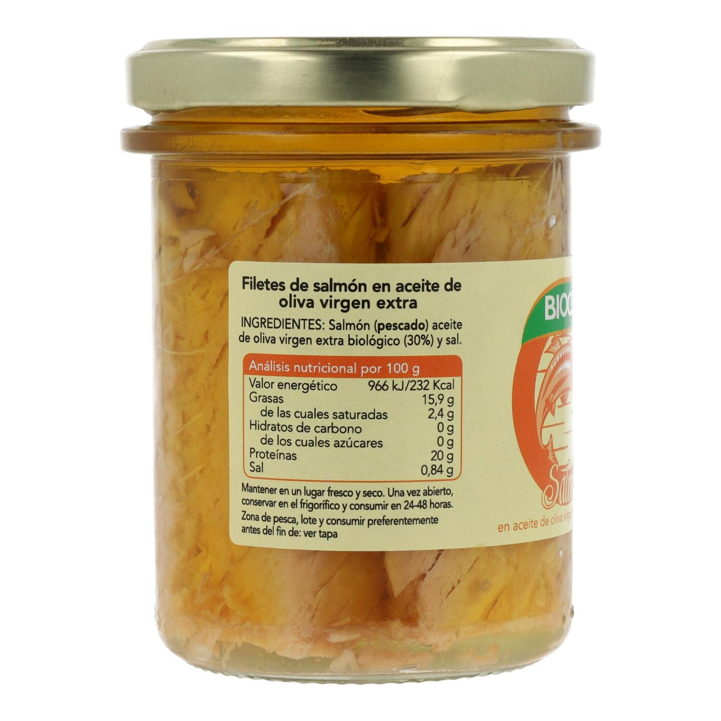 Biocop Bio-Lachsfilets aus der Dose, 195 g