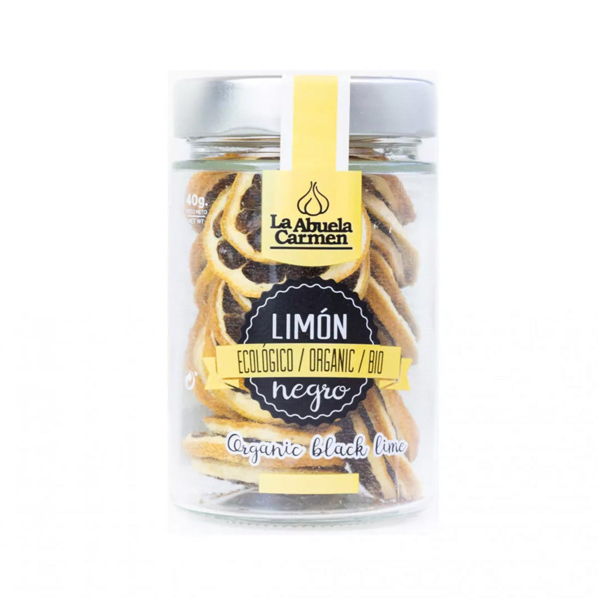 Bio-Schwarze Zitrone in Scheiben, La abuela Carmen, 40 g