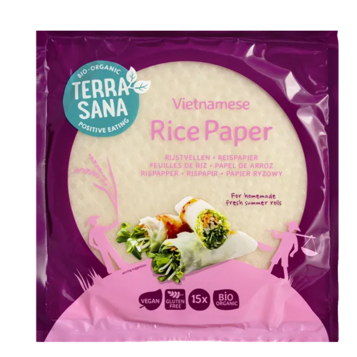 Terrasana Vietnamesisches Reispapier, 15 Blatt, 150 g