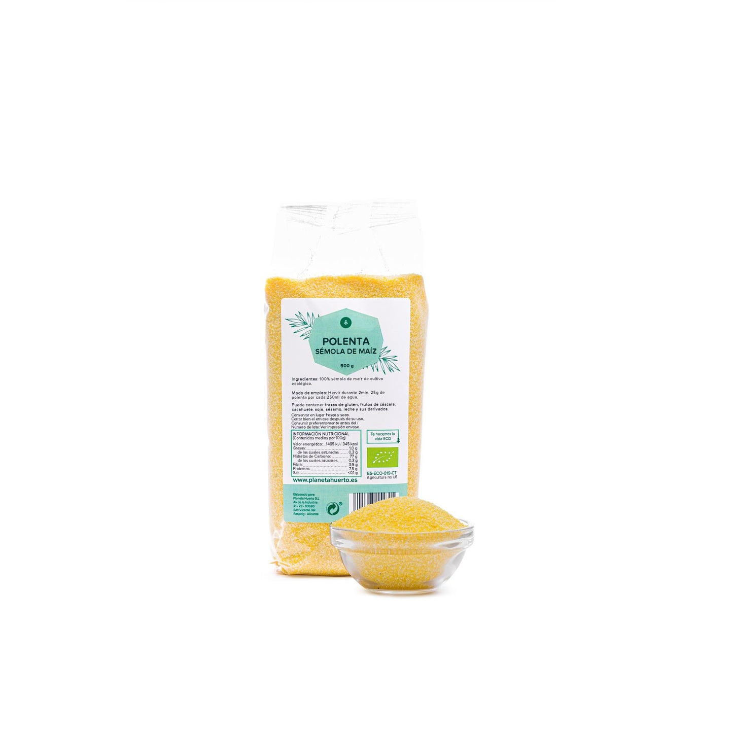 Instant polenta maize semolina ECO Planeta Huerto 500 g