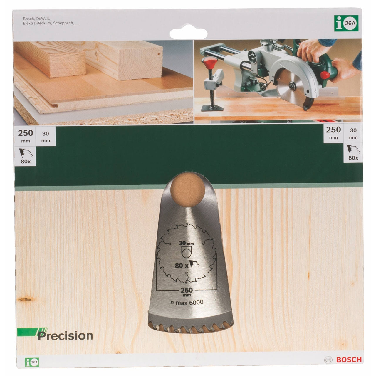 Bosch precision disc for circular saw 250 x 30 mm 80 teeth