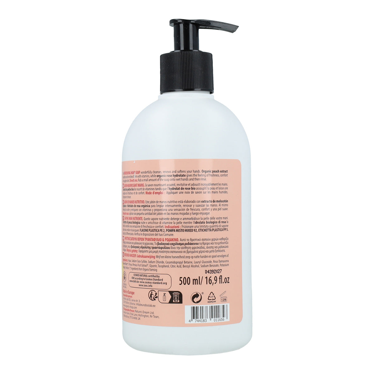 Organic Shop Nourishing Peach Pink Hand Soap 500 ml