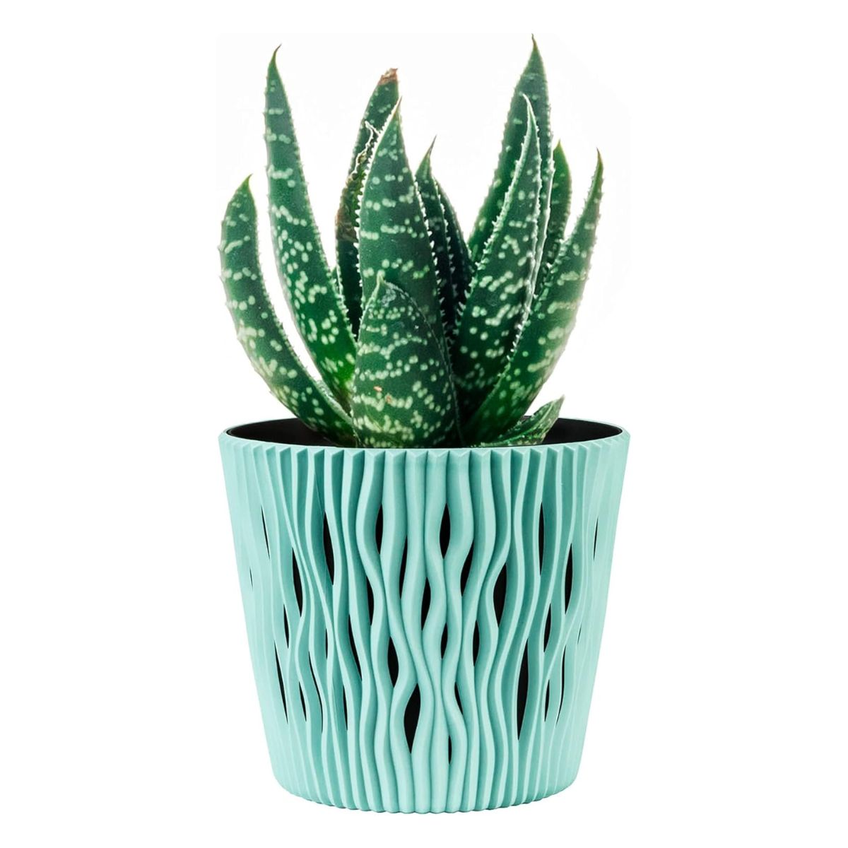 Vaso Duna con inserto turchese D 16 x 14