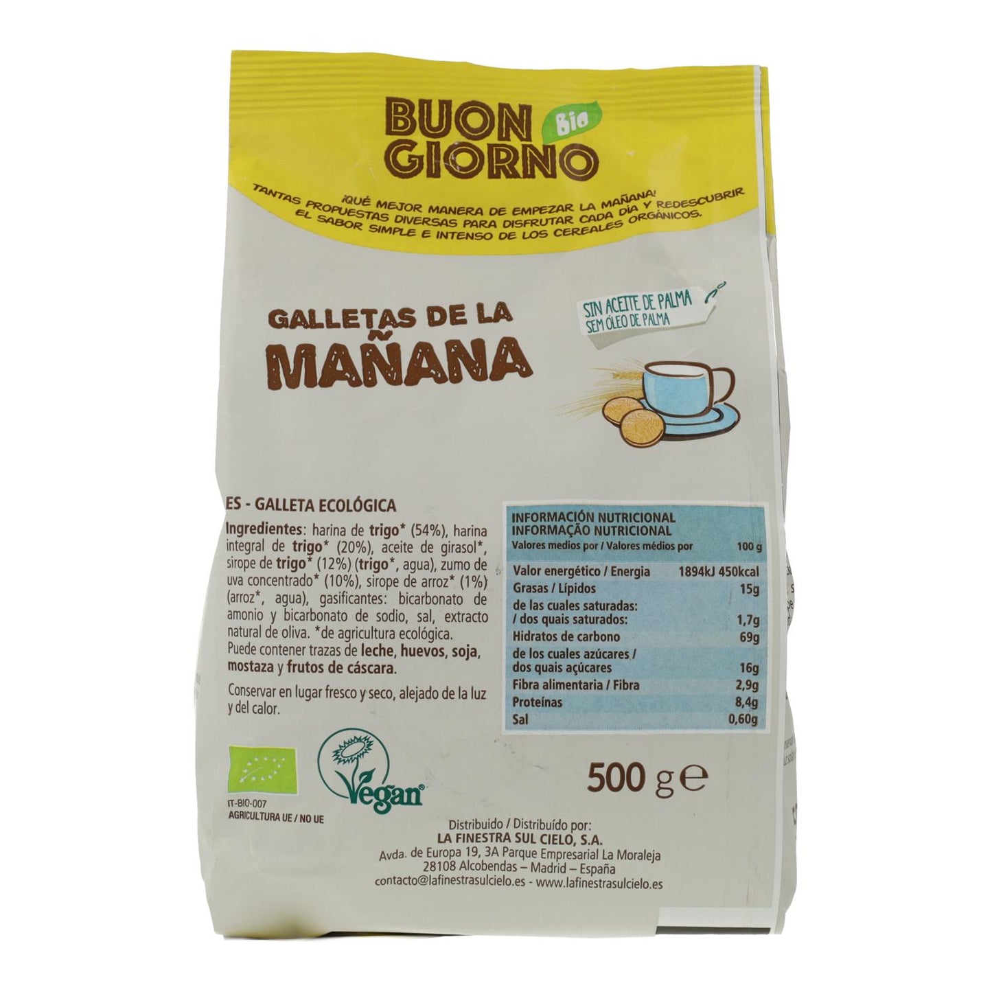 Vegane Frühstückskekse „Buon Giorno” La Finestra Sul Cielo 500 g