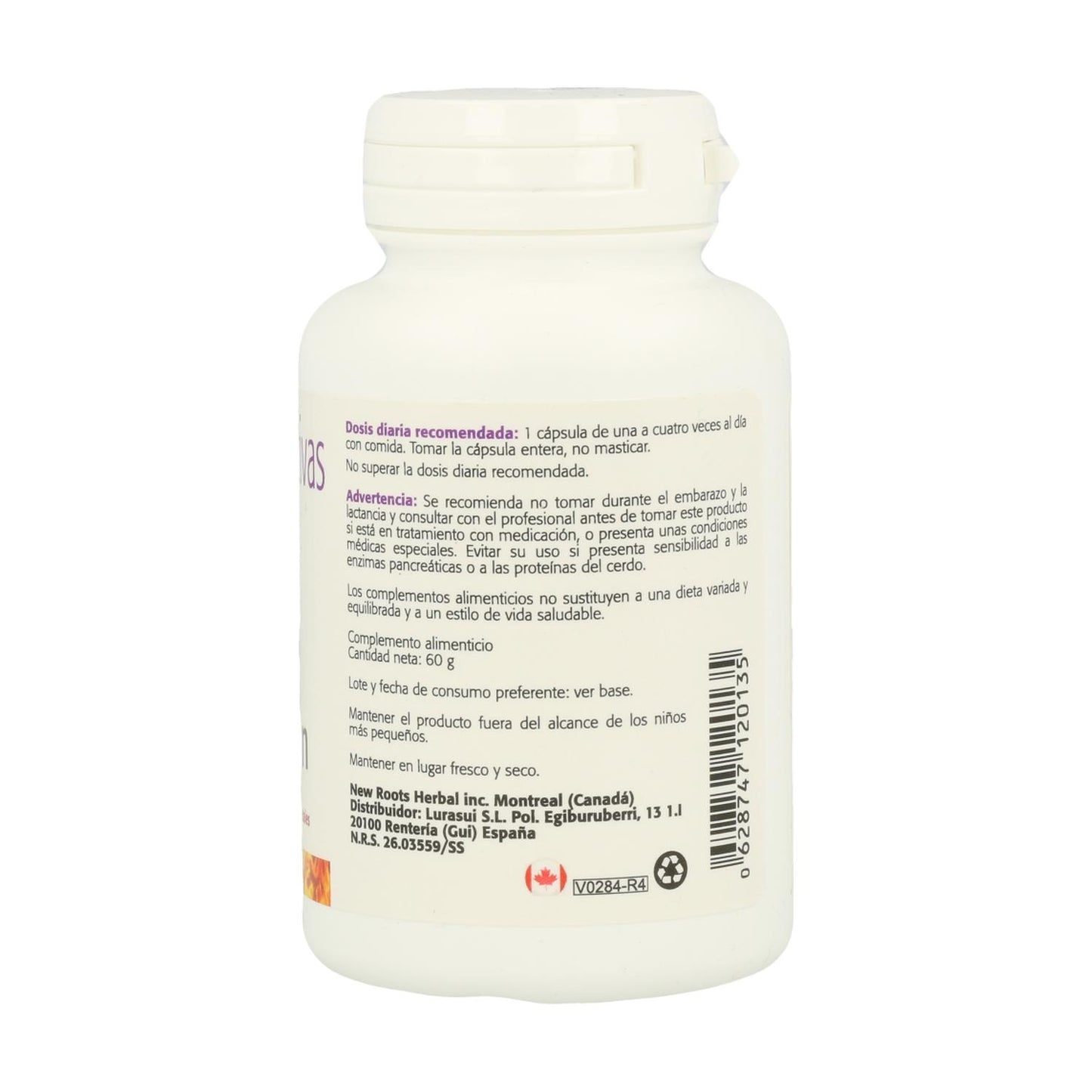 Förpackning med 2x matsmältningsenzymer Sura Vitasan, 100 kapslar