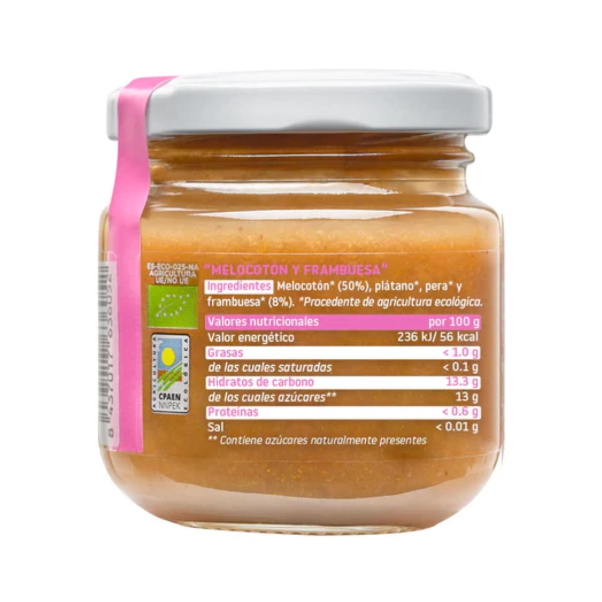 PROMO 3x Smileat Organic Raspberry and Peach Jar, 130g