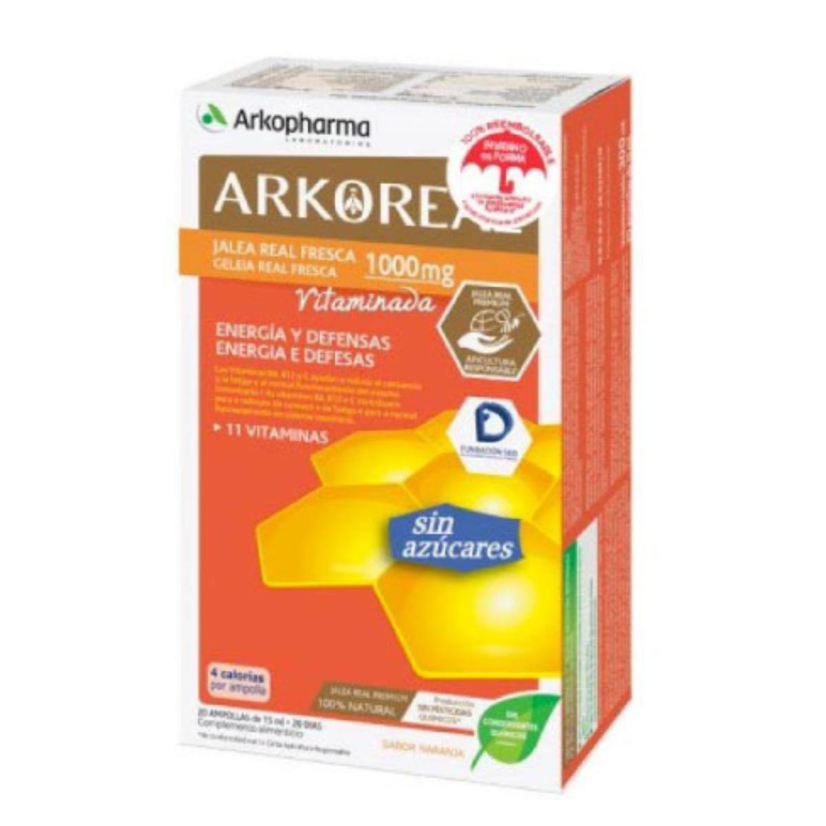 Arkopharma Arkoreal Gelée Royale Light 100 mg 20 Ampullen