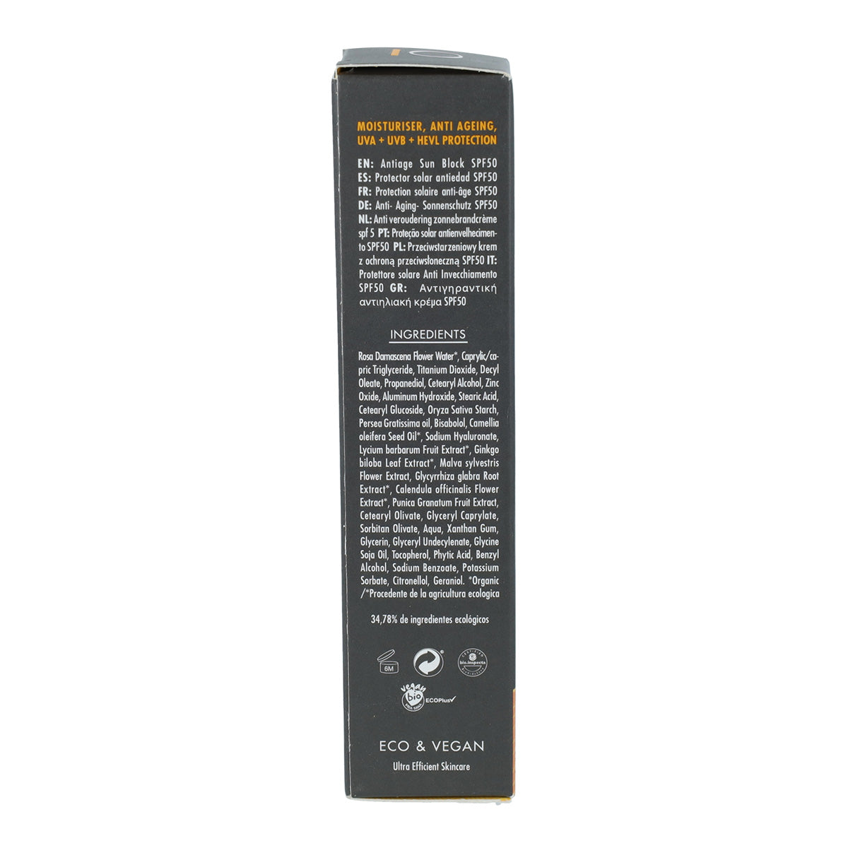 Anti-Aging-Sonnenschutz ECO nacarado SPF 50 Eleven Obi 60 ml