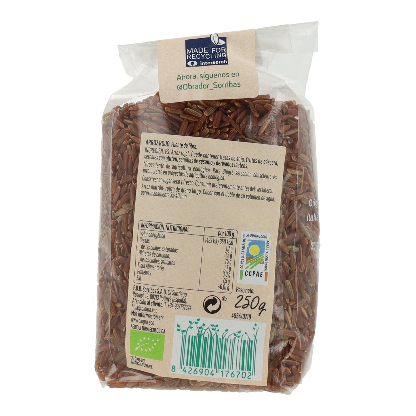 Arroz Rojo Biográ 250g