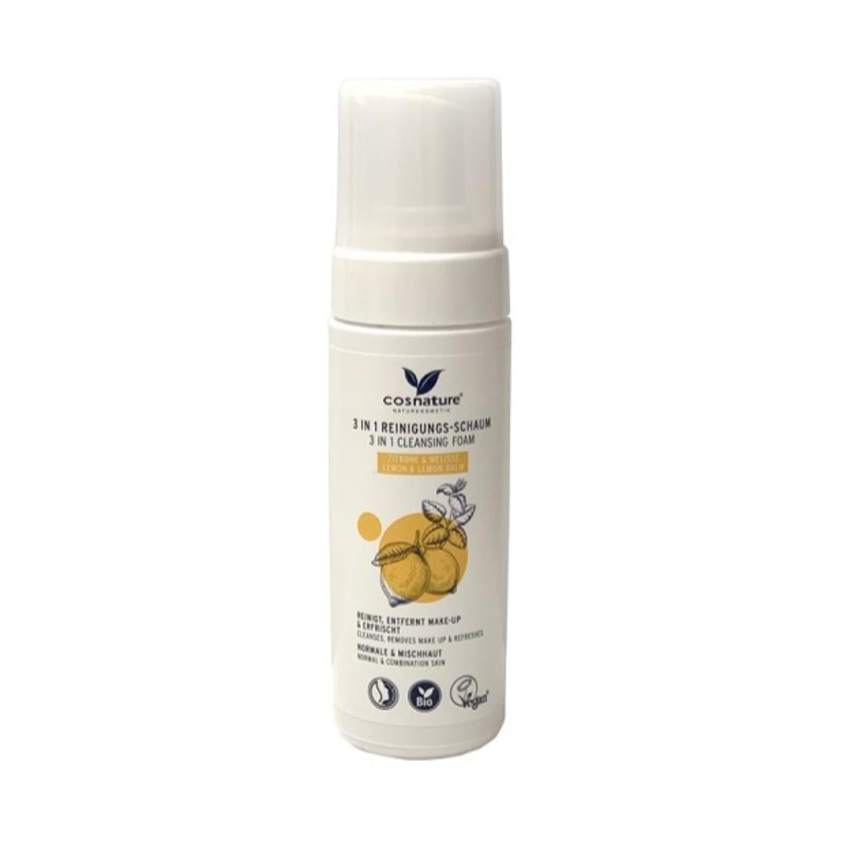 Schiuma detergente 3 in 1 melissa e limone Cosnature 150 ml