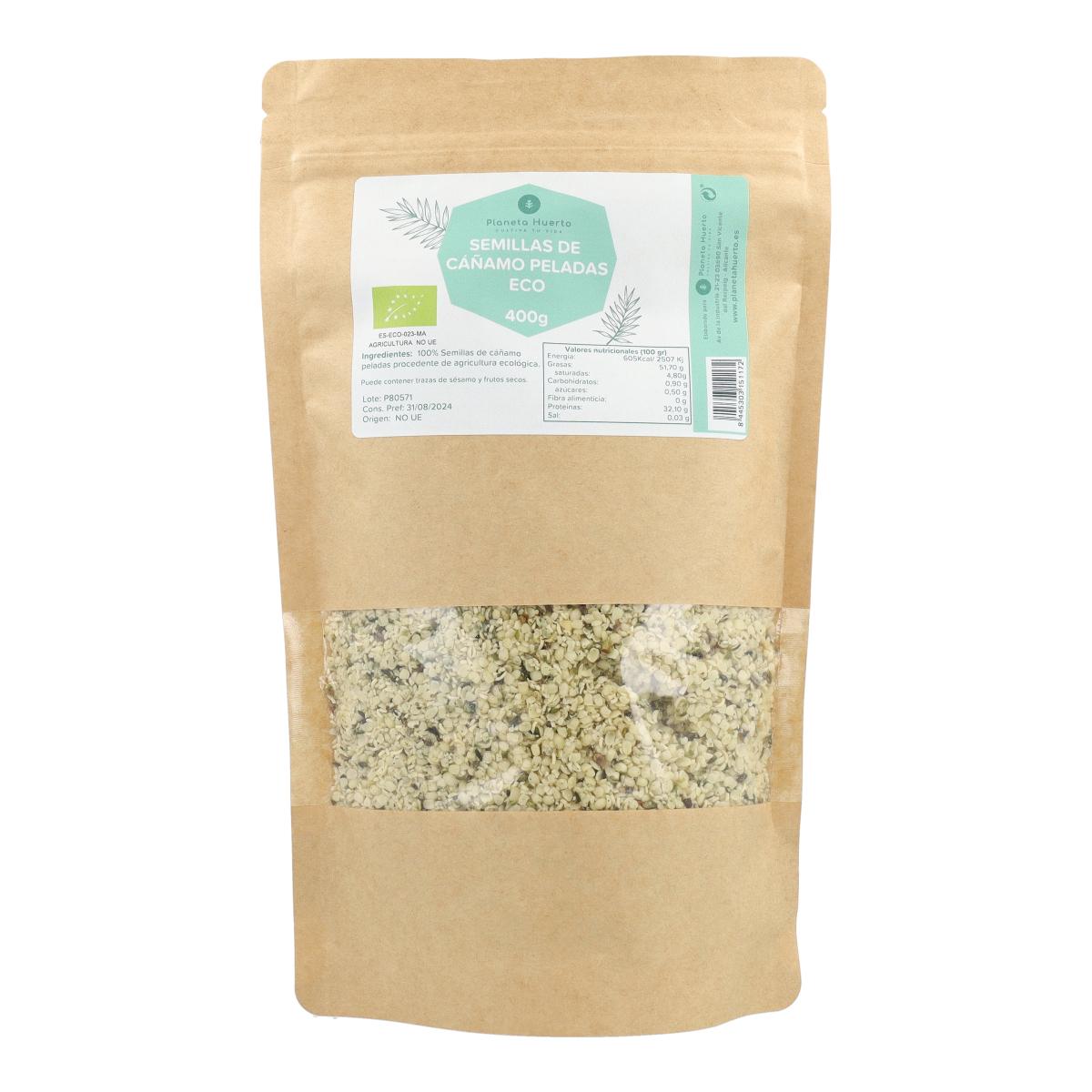 Nasiona konopi łuskane ECO Planeta Huerto 400 g