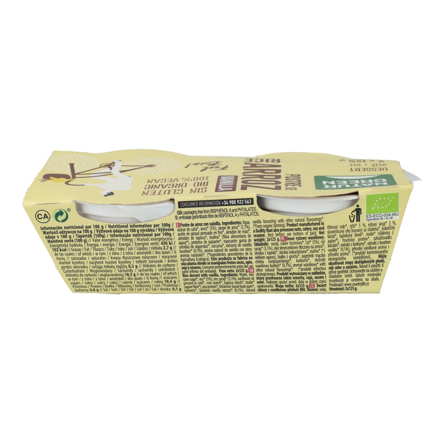 NaturGreen Vanille-Reisdessert, 2 x 125 g