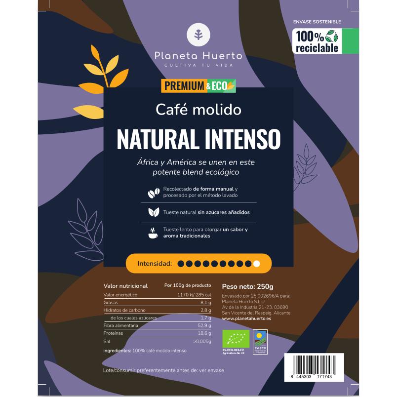 Intense naturel Eco intense café moulu Planeta Huerto 250 g