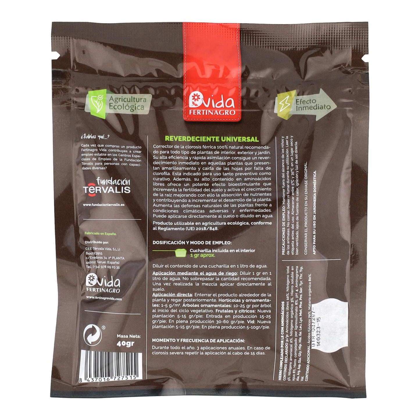 Universele groengmaker, corrector tegen chlorose BIO Fertinagro 40 g