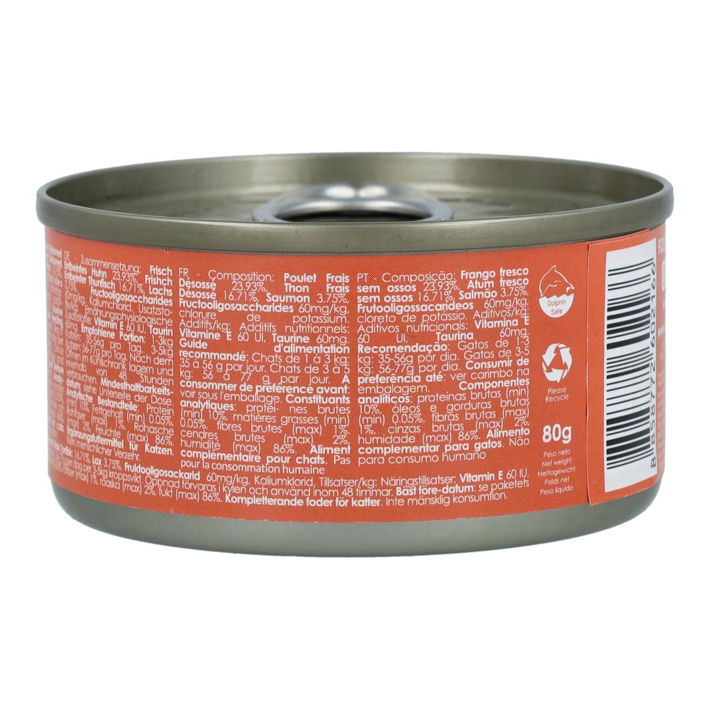 Kit Cat Blikjes Toppers - Kip & Zalm 80 g Natvoer voor katten in gelatine